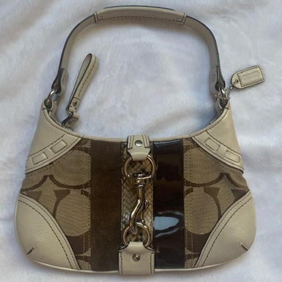 Coach Handbags - FINAL MARKDOWN-Coach Hampton White Python Hobo Bag